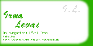 irma levai business card